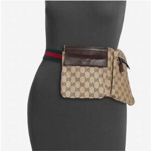 Gucci Beige and Brown Belt Bag